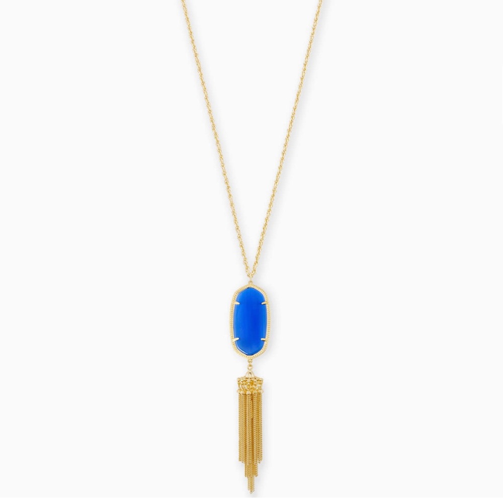 Kendra Scott Rayne Cobalt Blue Cats Eye Necklace